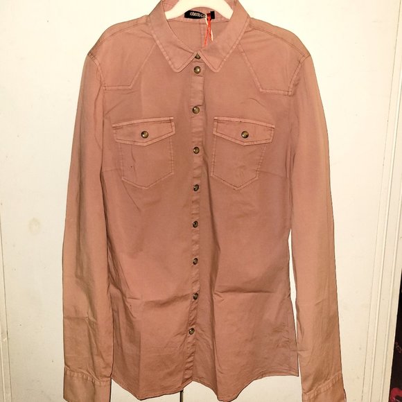 NWT! Roberto Cavalli Western Style Snap Front Shirt - S - Picture 2 of 3